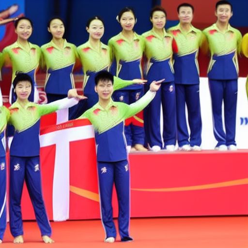 健美操亚洲锦标赛：中国队勇夺男子个人及团体冠军。