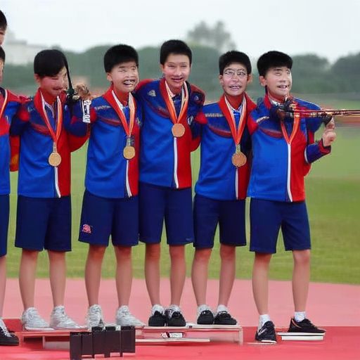 中国少年射箭队获得全国比赛金牌